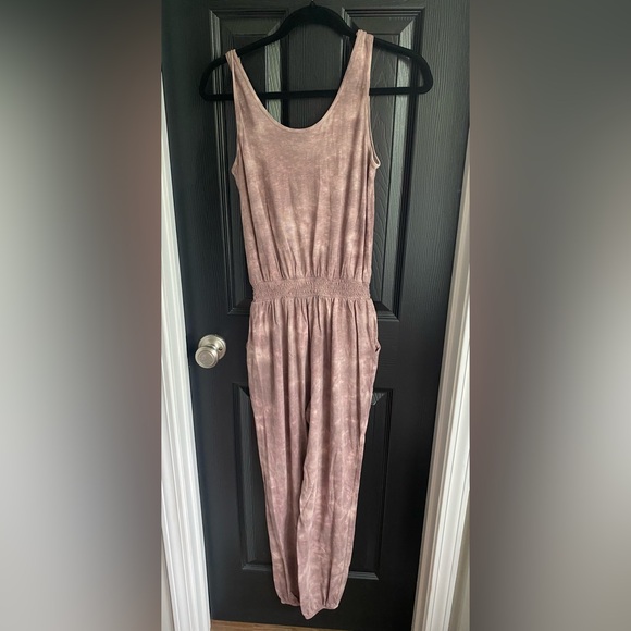 Like New Aerie Brown Tie-Dye Jumpsuit-Size XS - Picture 3 of 8